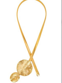 Hammered Metal Double Circle Belt