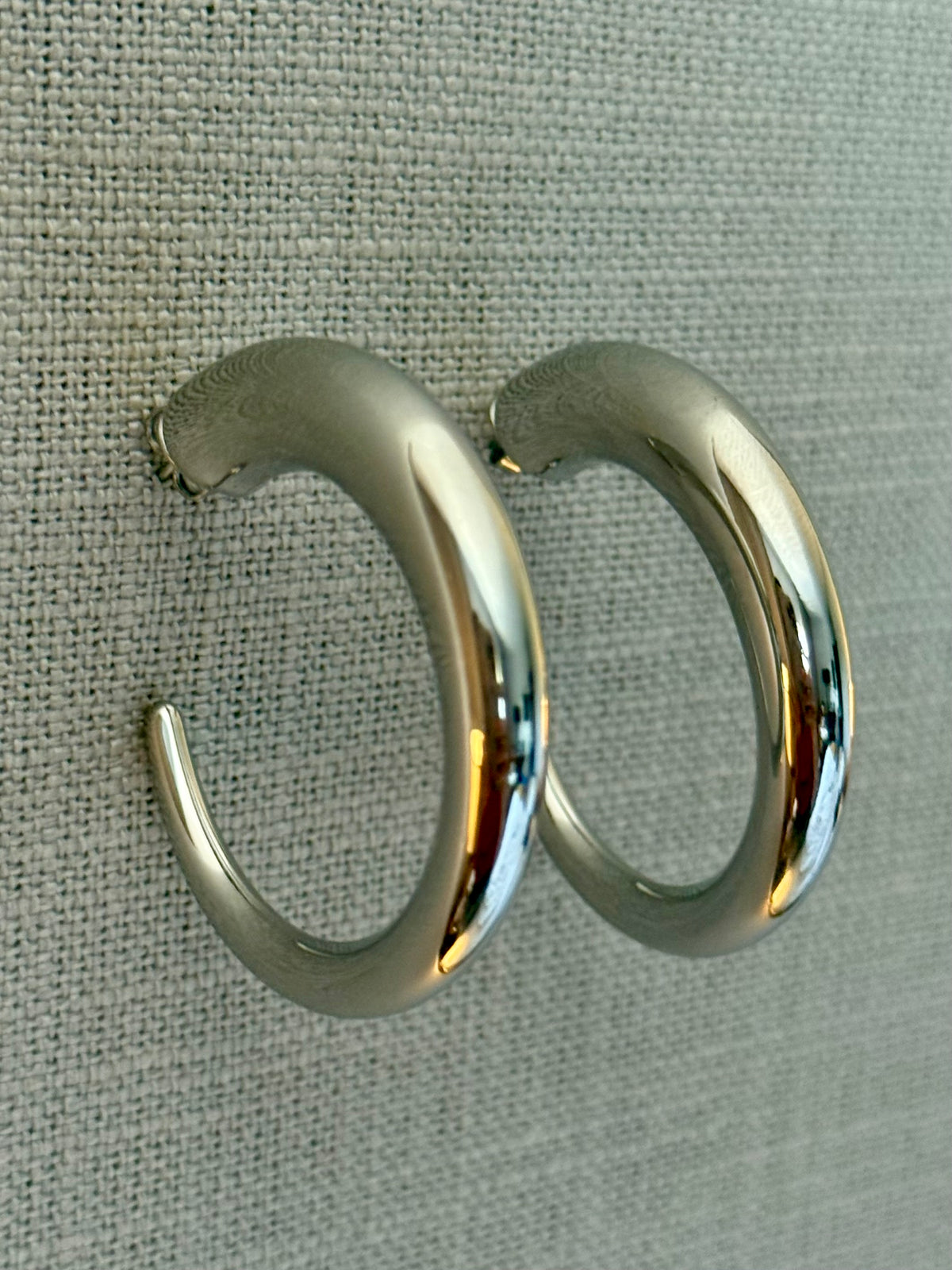 Thick to Thin Stainless Steel Hoop Earrings