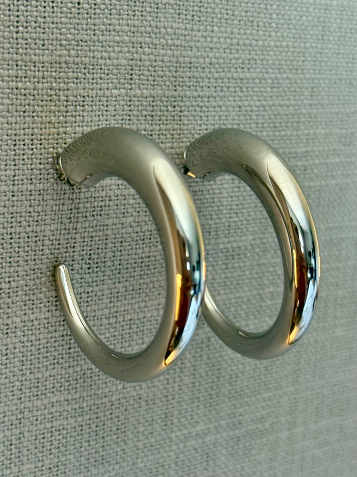 Thick to Thin Stainless Steel Hoop Earrings