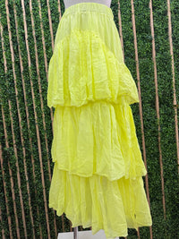Fluorescent Tiered Maxi Skirt
