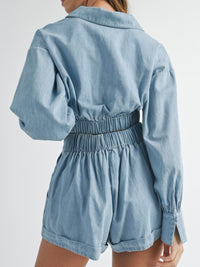 Denim Twist Short pant Set