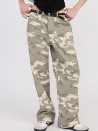 Wide Straight Leg Camo Pants