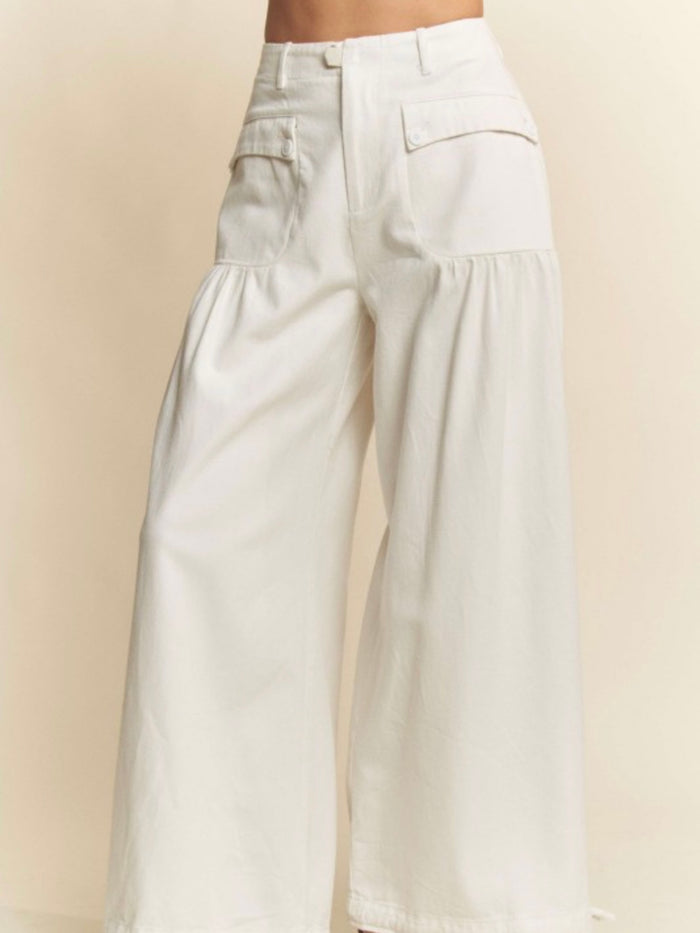 Wide Leg to Jogger Denim Pant