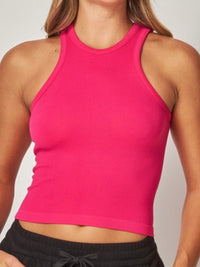 Smooth High Neck Basic Tank Top