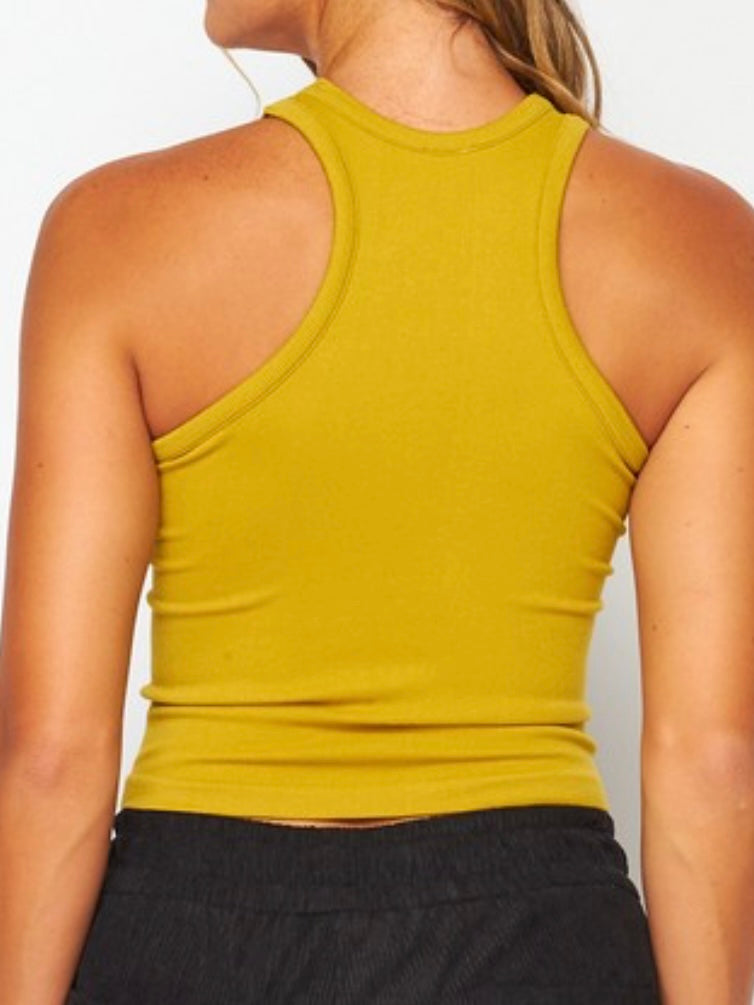 Smooth High Neck Basic Tank Top