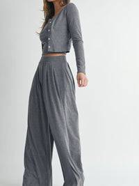 Denim Blue Three Piece Pant Set