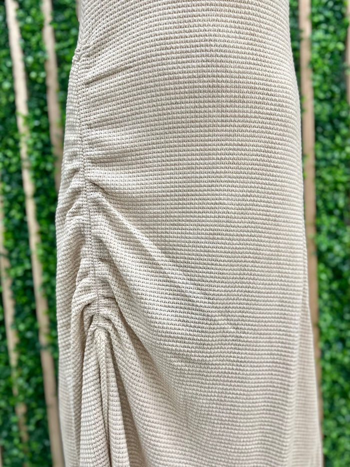 Beautiful Waffled Crochet Midi Dress