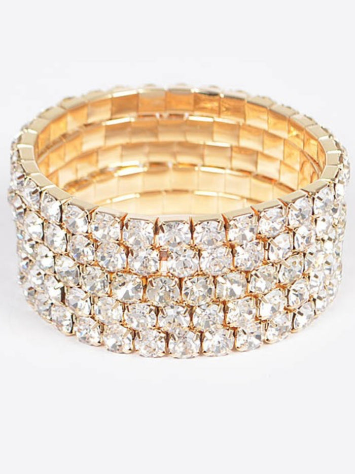 Multi Rhinestone Bracelet Set