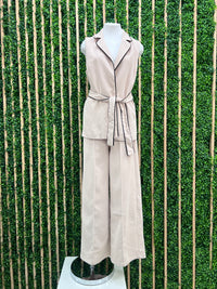 Delicate Cream Black Vest