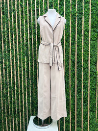 Delicate Cream Black Trouser