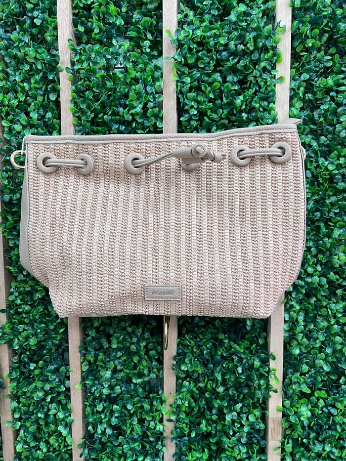 Raffia Bucket Bandolera Bag