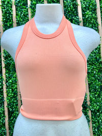 High Neck Racerback Crop Basic