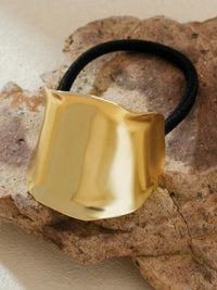 Metallic Textured Elastic Ponytail Hair Tie
