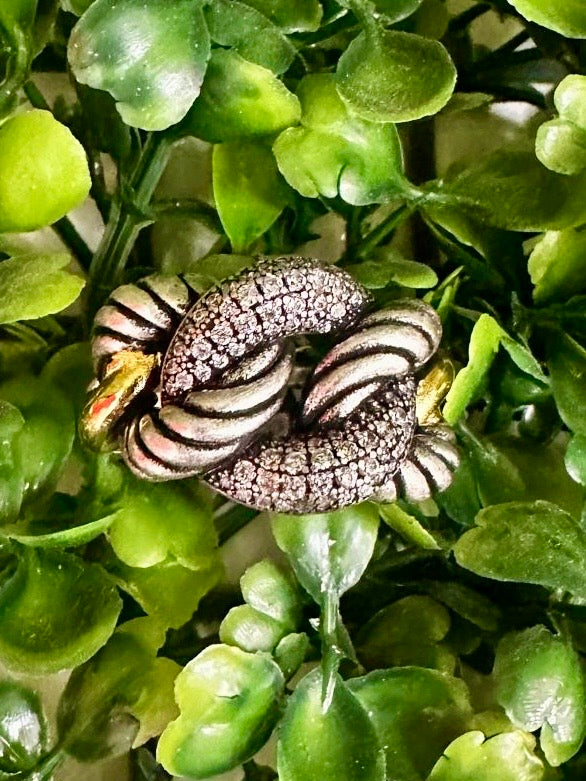 Crystal Twists Two Tone Ring