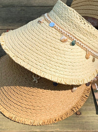 Sea Details Straw Open-Top Wide Brim Hat