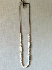 Metallic Bead Detail Shell Necklace
