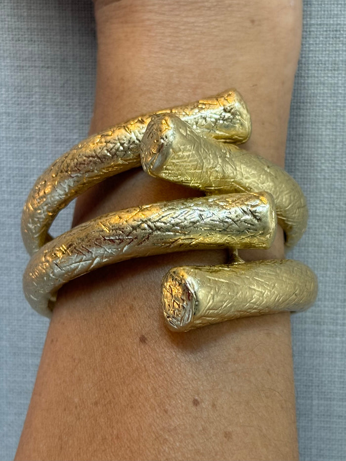 Hammered Four Layer Cuff