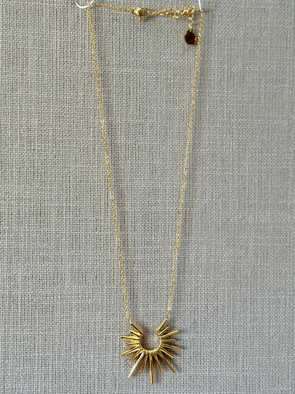 Half Sun Rays Stainless Steel Necklace