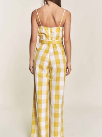 Gingham Belted Jumpsuit
