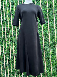 Modal Side Ruched Round Neck Midi Cami Dress