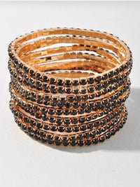 Multi Crystal Elastic Bracelet Set