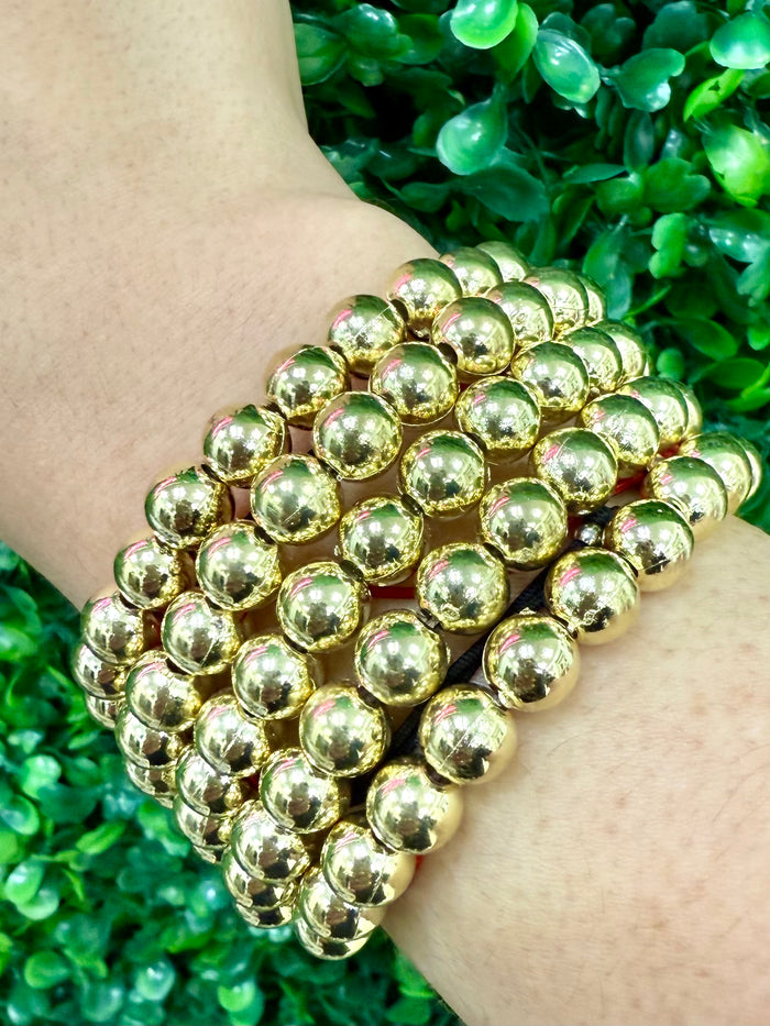 Small Metallic Bead Bracelets