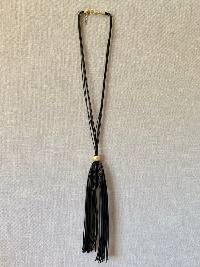 Fringed Feather Boho Necklace