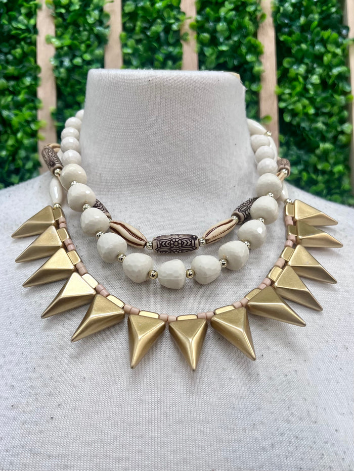 Resin Beads Ethnic Necklace