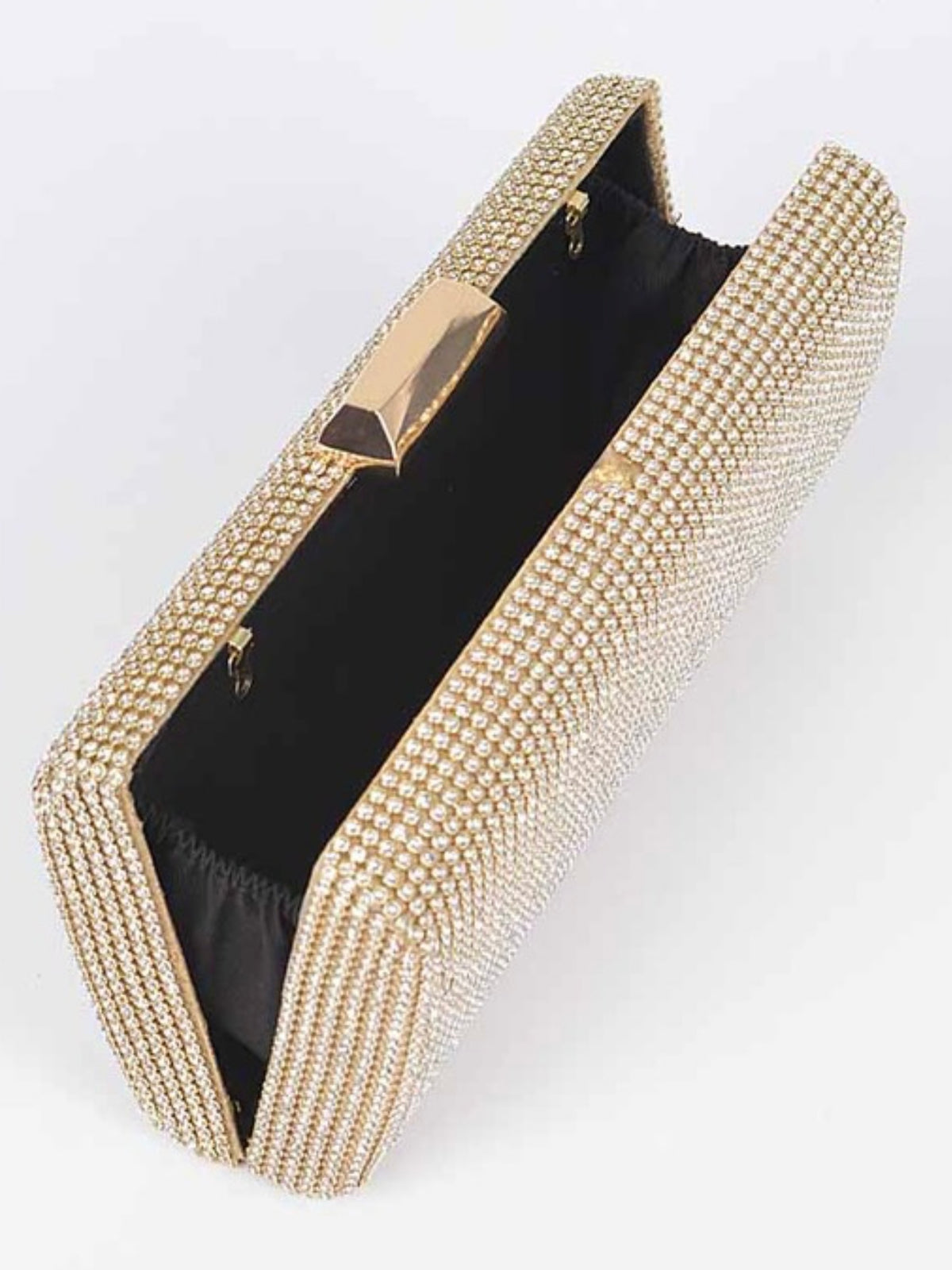 Structured Rhinestone Clutch