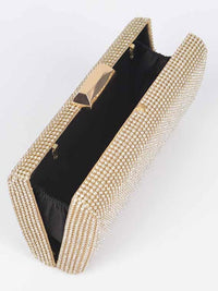 Structured Rhinestone Clutch