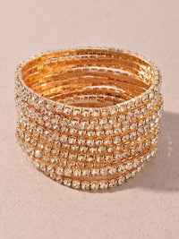 Multi Crystal Elastic Bracelet Set