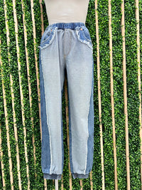 Distressed Denim Jogger