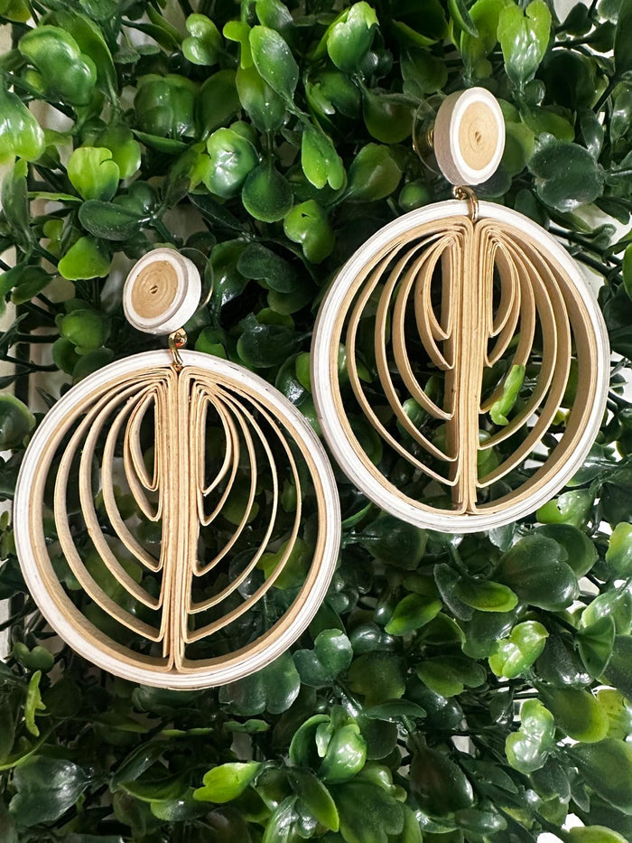 Paper Quilling Circle Earrings