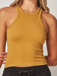 Smooth High Neck Basic Tank Top