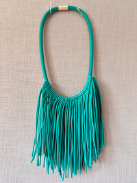 Multi Fringe Rubber Necklace ft