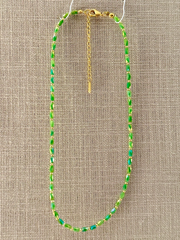 Crystal Beaded Necklace Set