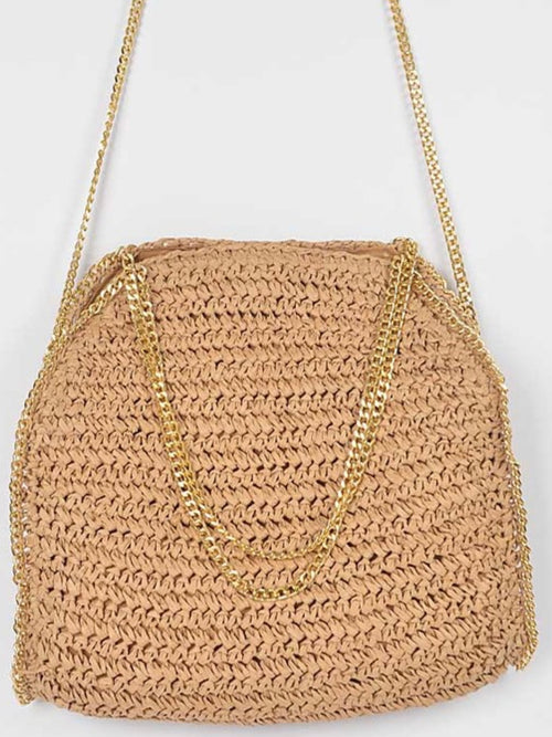 Chain Detail Hobo Bag