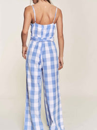 Gingham Belted Jumpsuit