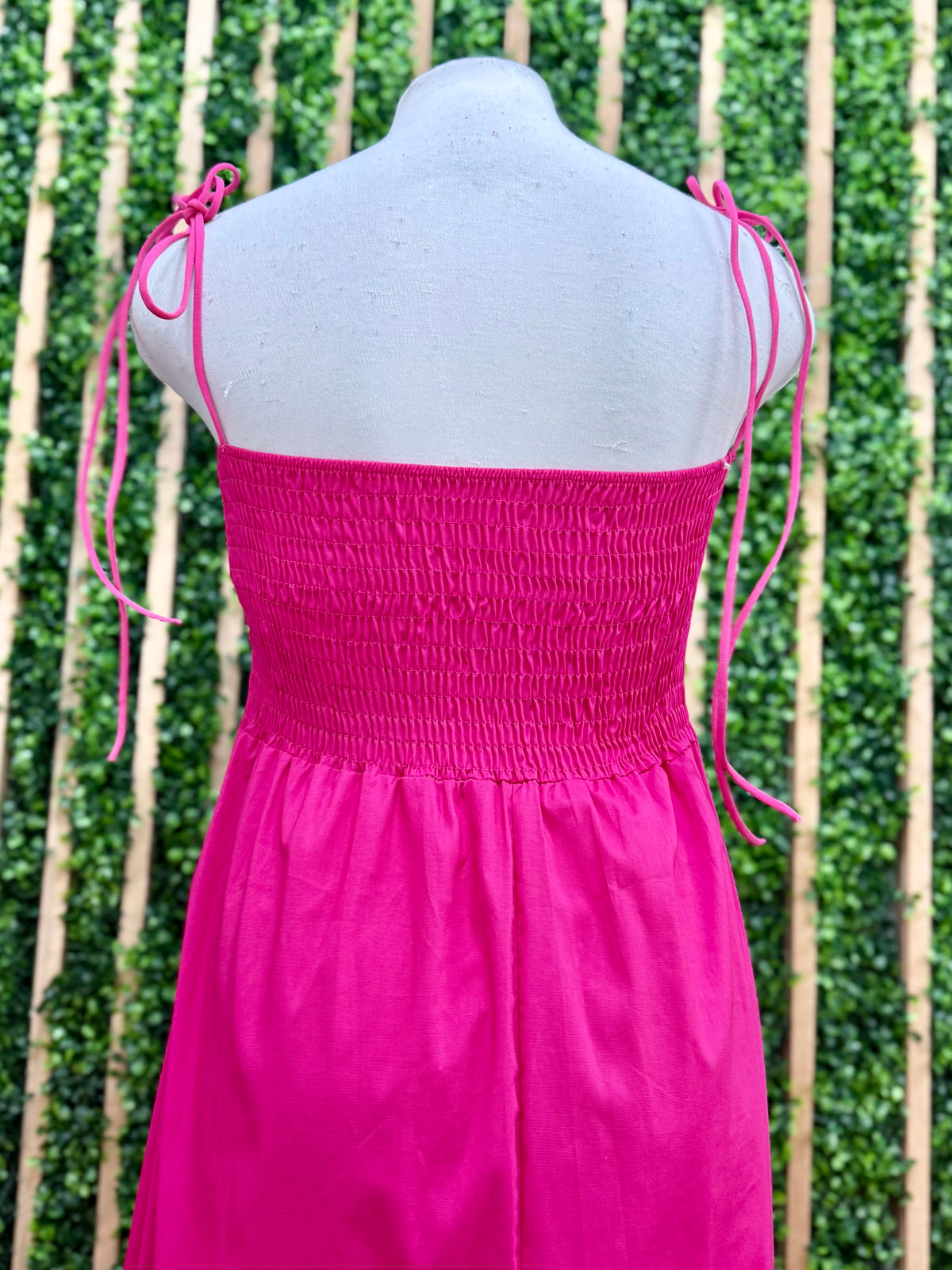 Pink Fitted Bustier Maxi Dress