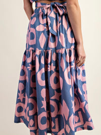 Blue Coral Skirt Set