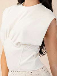 Round Neckline Corset Top