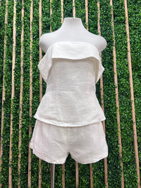 Off Shoulder Fitted Shorts