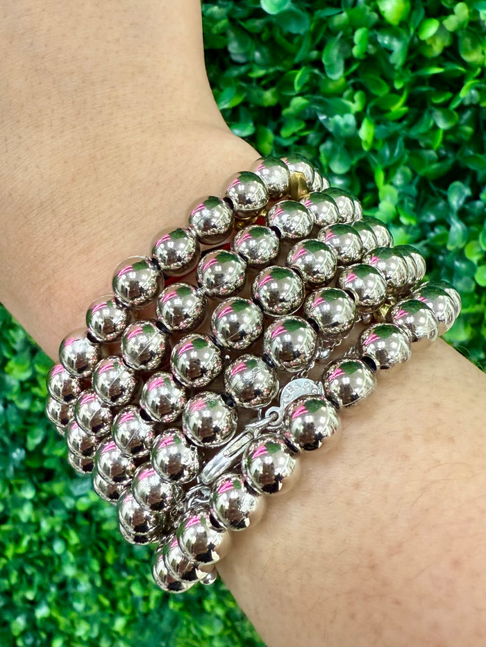 Small Metallic Bead Bracelets