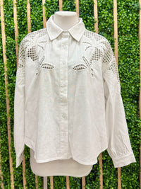 Delicate Embroidery Detail Blouse