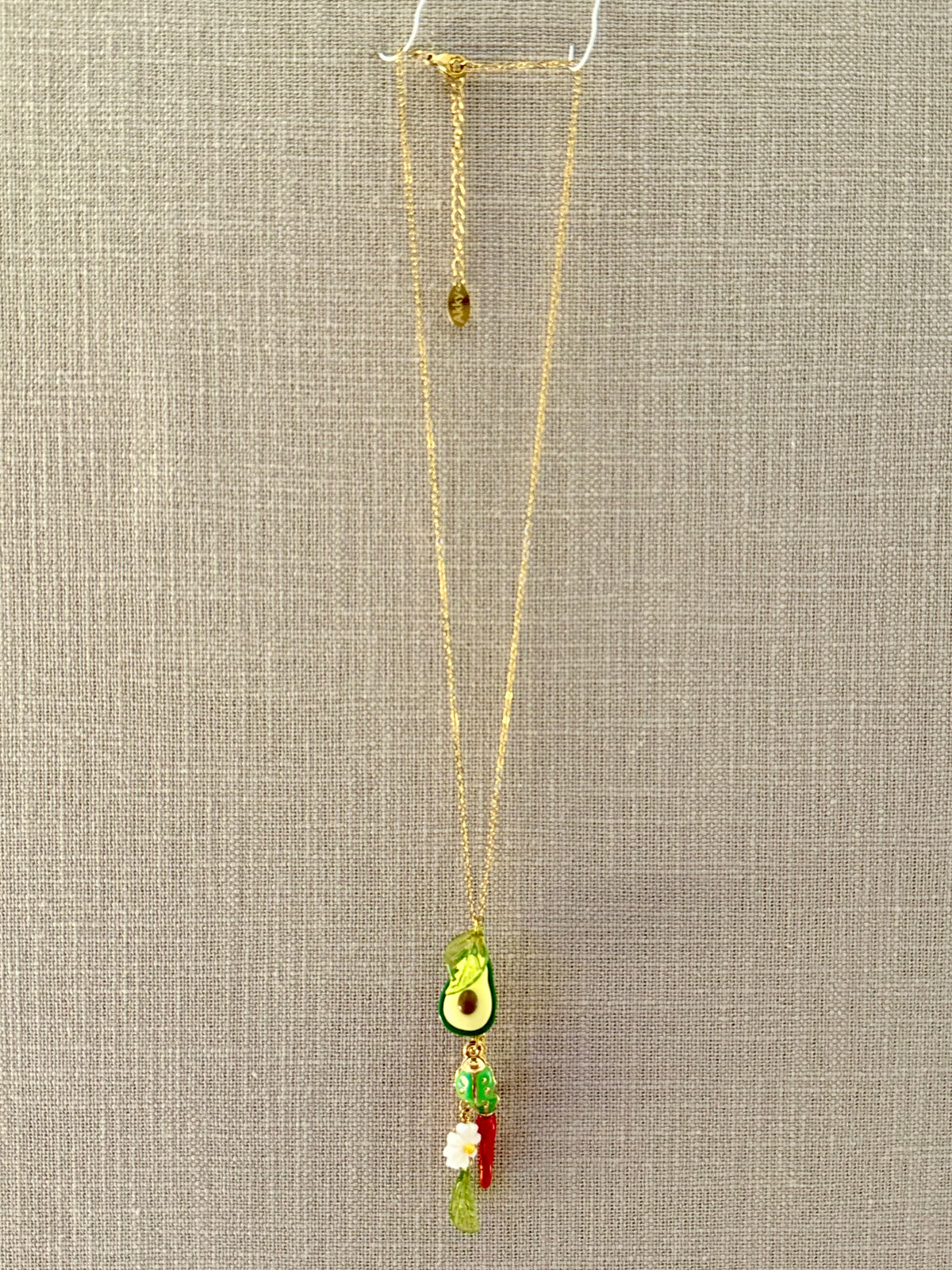 Avocado Chili Charm Necklace