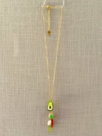 Avocado Chili Charm Necklace