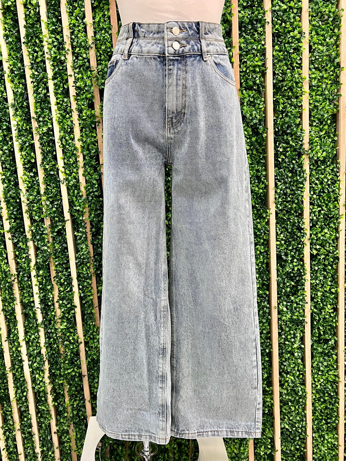 High Waist Wide Leg Denim Pant