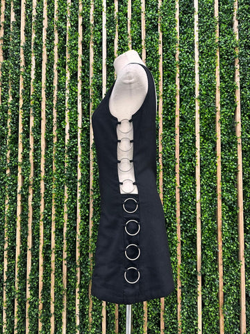 Fuchsia Sequin V Neck Short Dress