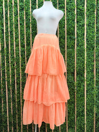 Fluorescent Tiered Maxi Skirt