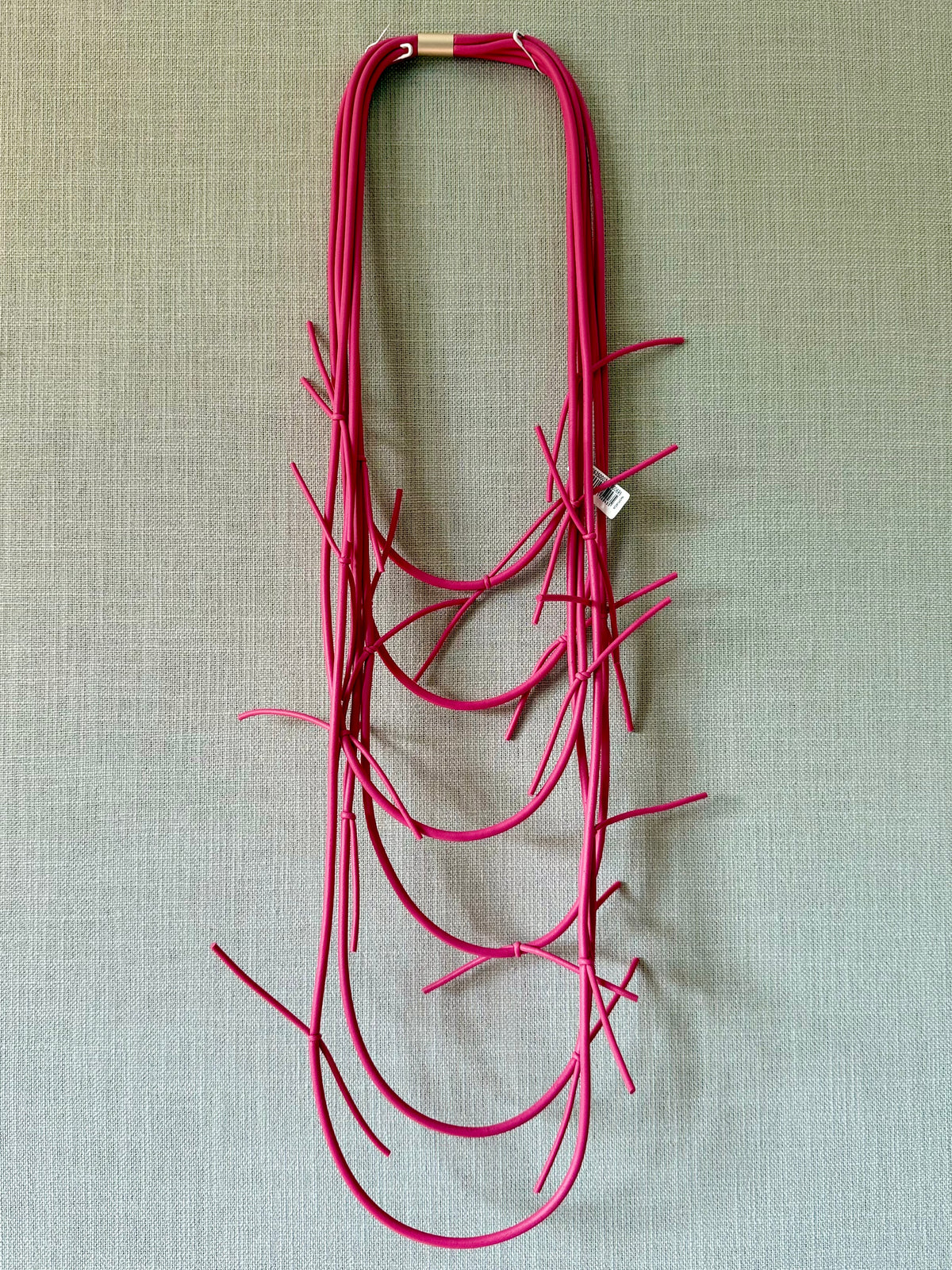 Multi Layer Knot Trims Rubber Necklace